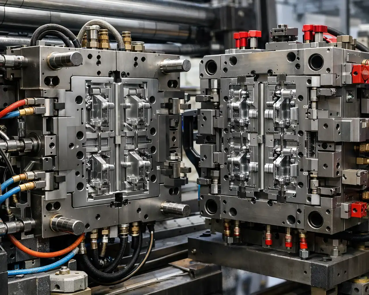 Mould relocation for injection moulding